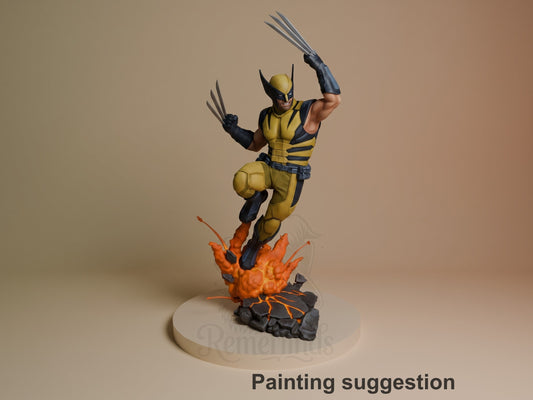 Painted Feral Claw from Heroic Multiverse is a resin figure leaping above a sculpted blast base.