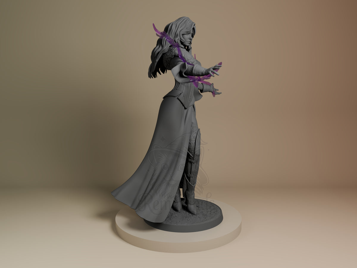Right side angle highlighting notable pose or armor/prop feature.
