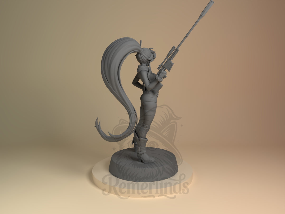 Rear view showing cloak, back armor, or base sculpt detail.
