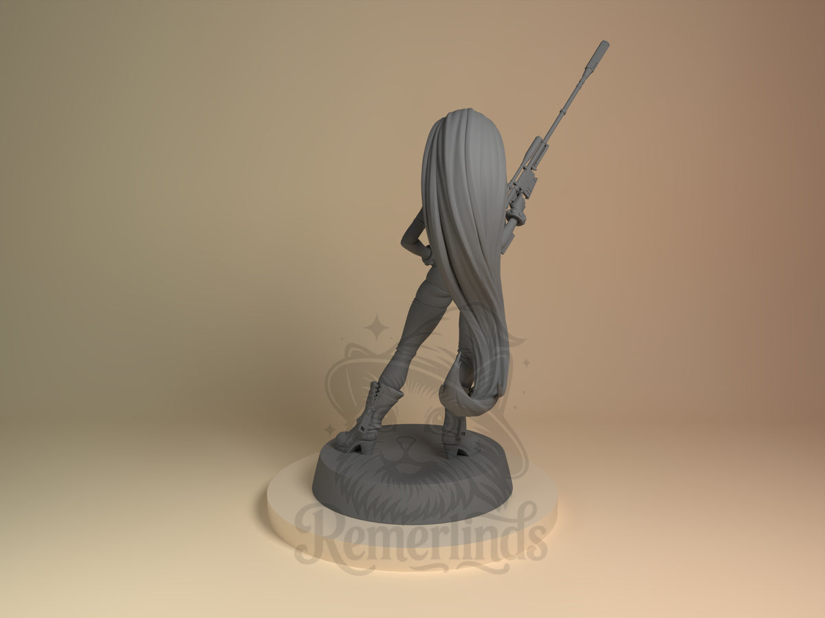 Left side angle showing gesture, weapon, or outfit detail.