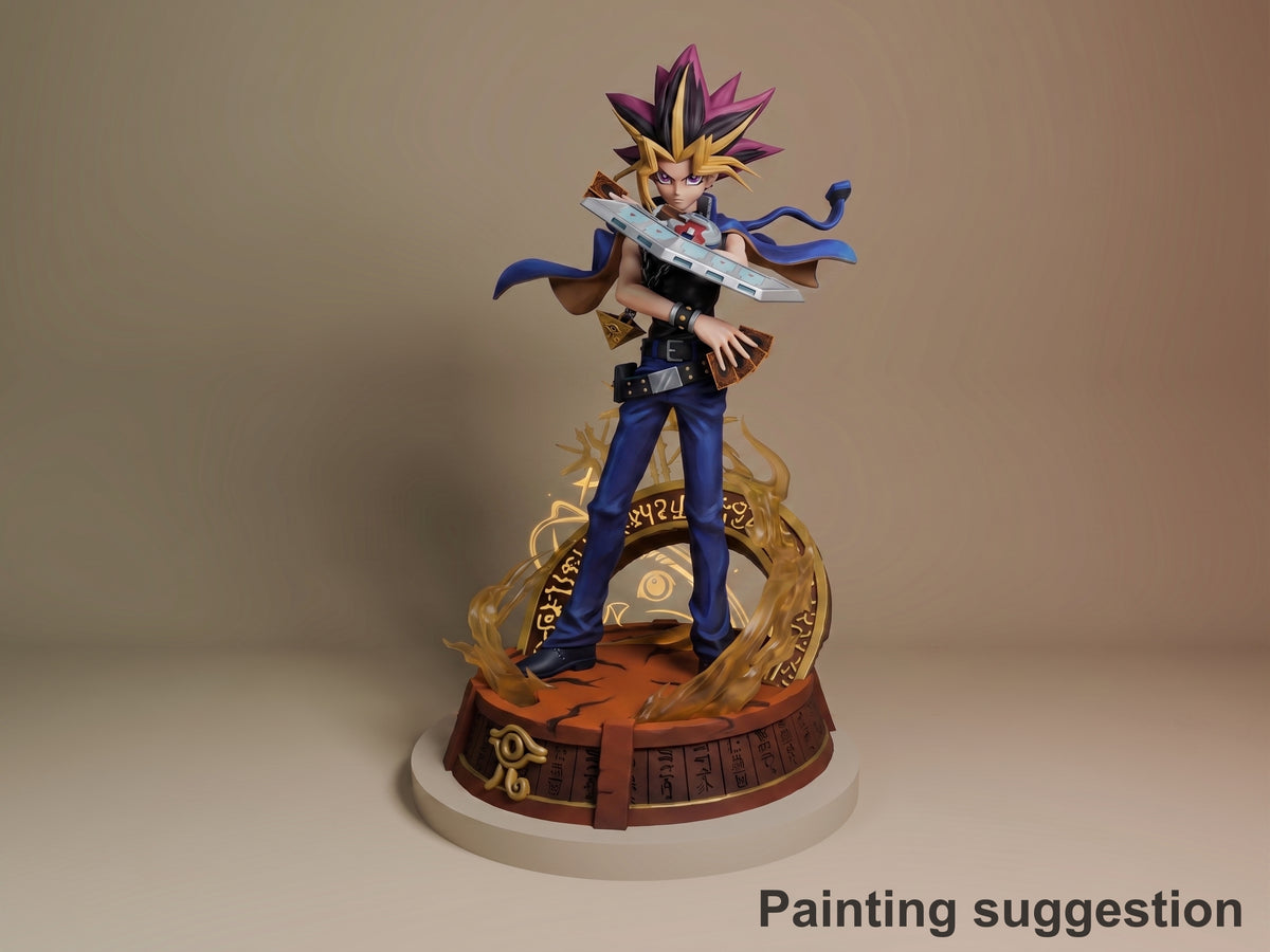 Generic Duelist Card Duel Saga 3D printed resin figure by myAnimate, colored view.