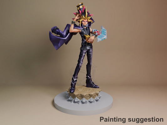 Generic Duelist Card Duel Saga 3D printed resin figure by Nomnom, colored view.