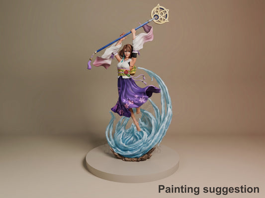 Yuna Final Fable 3D printed resin figure by Nomnom, colored view.