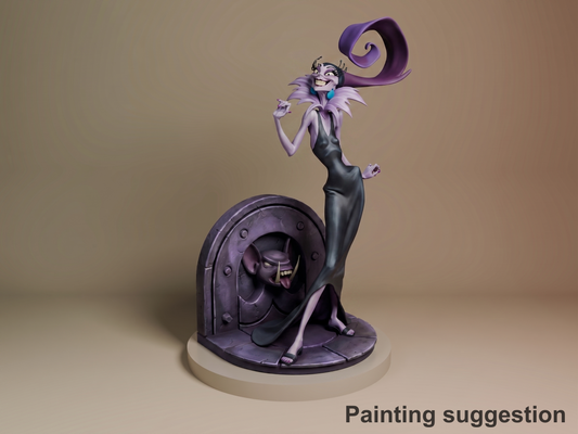Evil Advisor Royal Misadventures 3D printed resin figure by Nomnom, colored view.