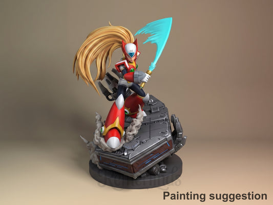 Nullblade Mega Dude 3D printed resin figure by Nomnom, colored view.
