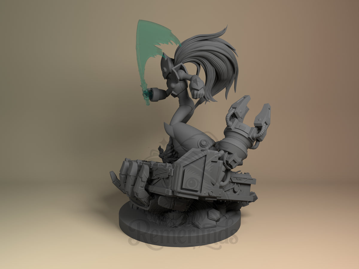 Left side angle showing gesture, weapon, or outfit detail.