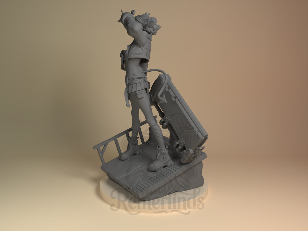 Mystic Behemoth Restless Zone Null 3D printed resin figure by Nomnom, angled view showing dimensional details.