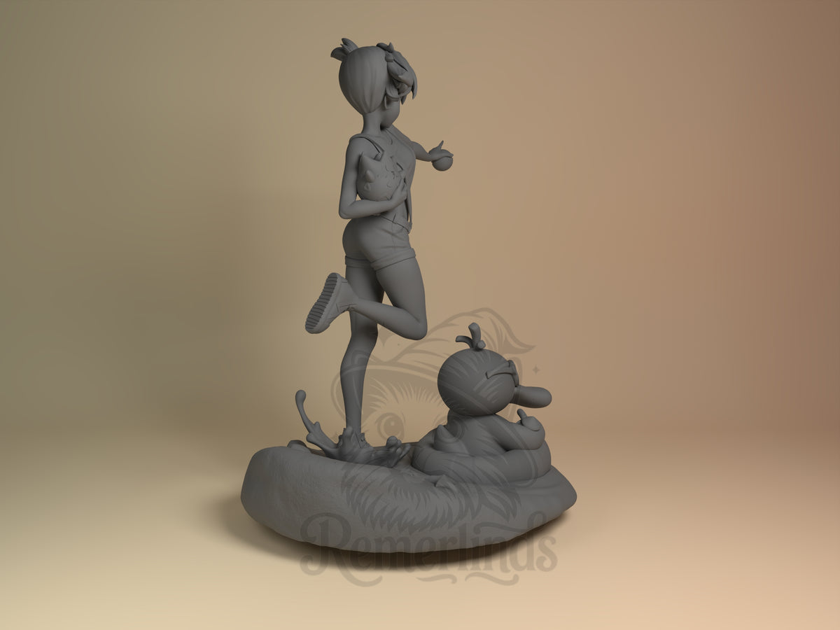 Rear view showing cloak, back armor, or base sculpt detail.