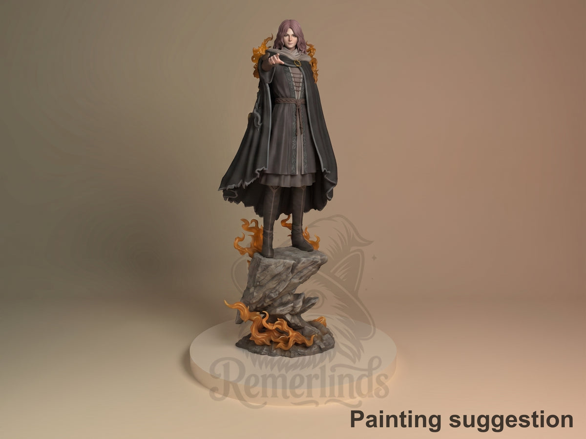 Veil Maiden Elder Realm 3D printed resin figure by Nomnom, colored view.