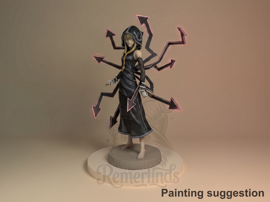 Stone Sorceress Soul Devourer 3D printed resin figure by Nomnom, colored view.