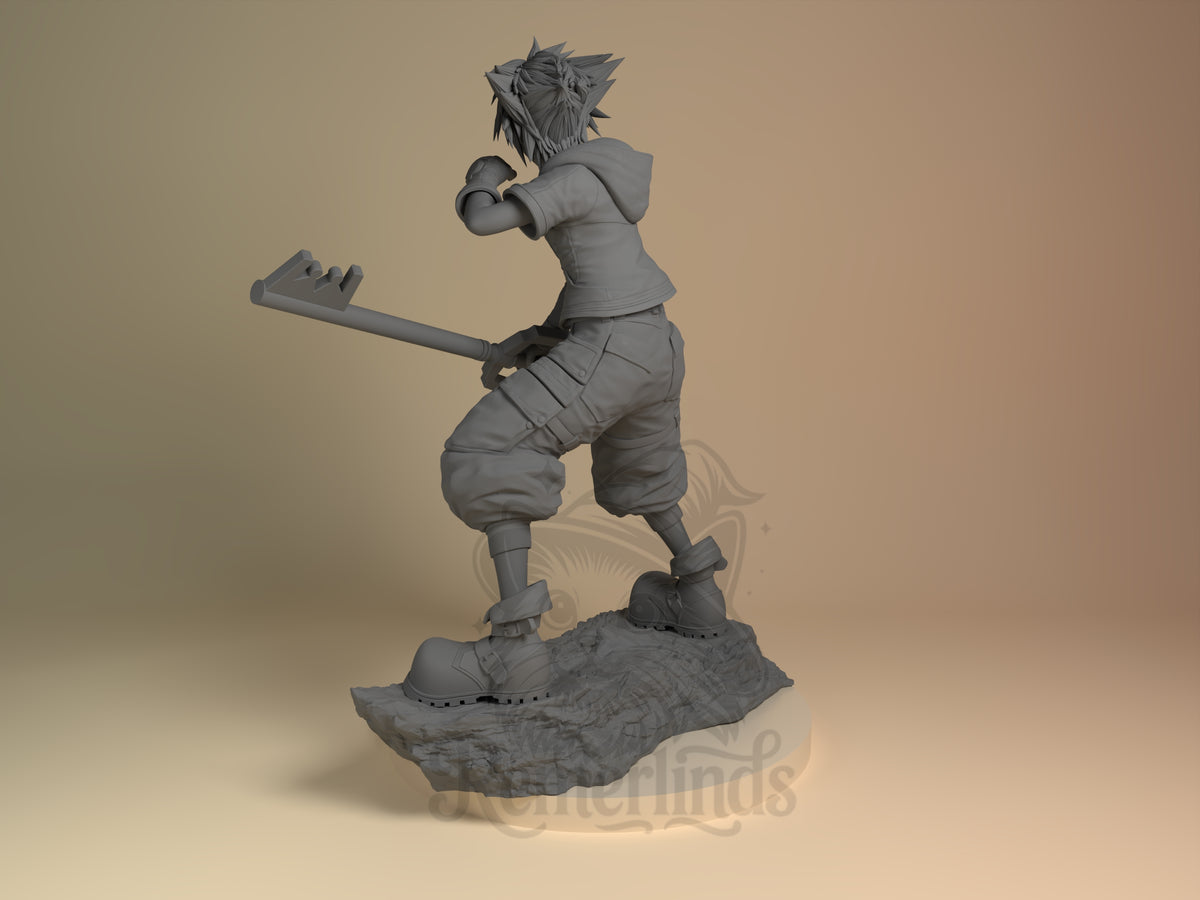 Left side angle showing gesture, weapon, or outfit detail.