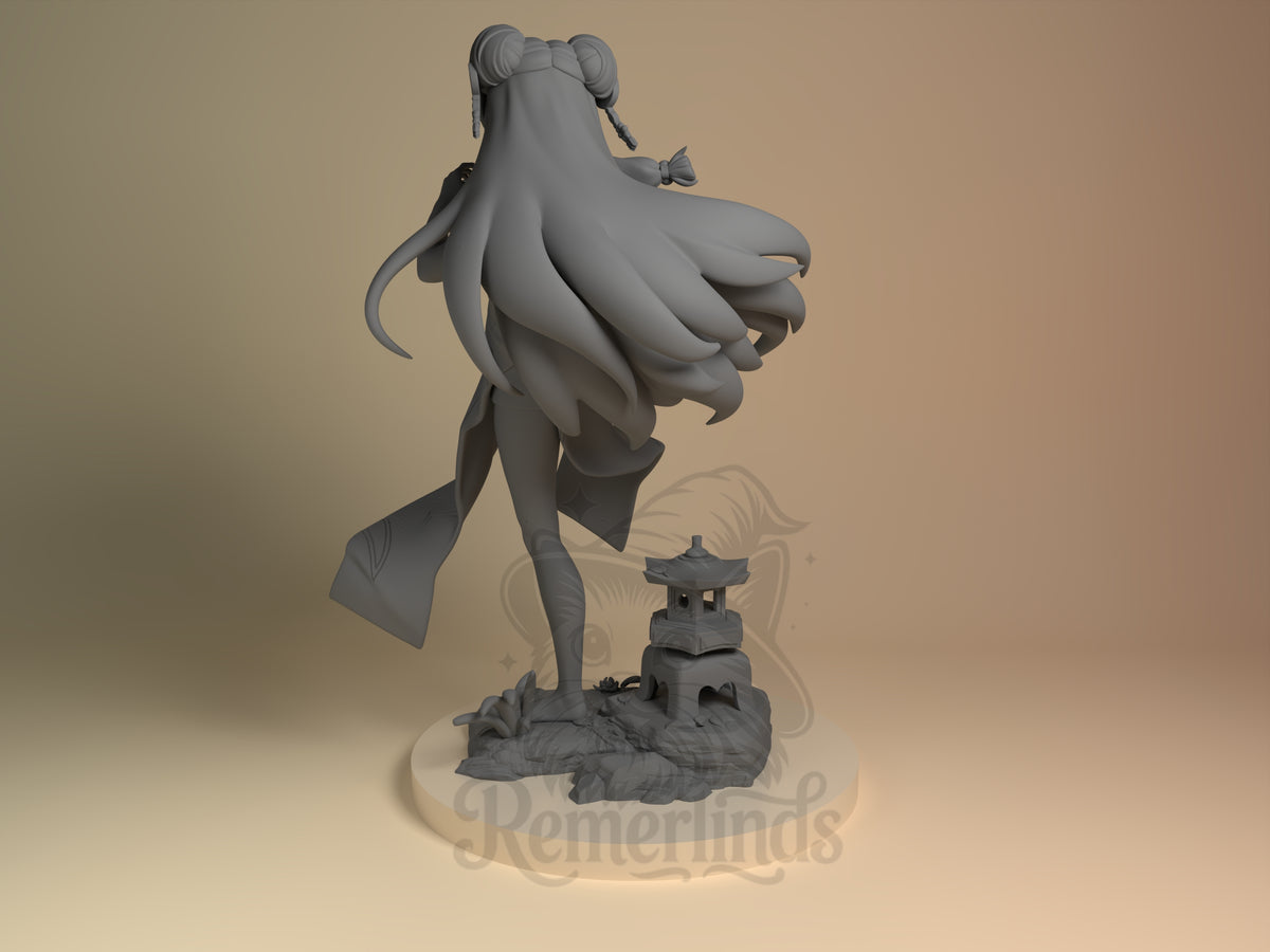 Left side angle showing gesture, weapon, or outfit detail.
