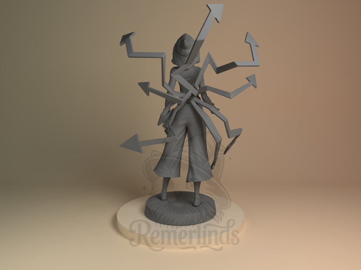 Left side angle showing gesture, weapon, or outfit detail.