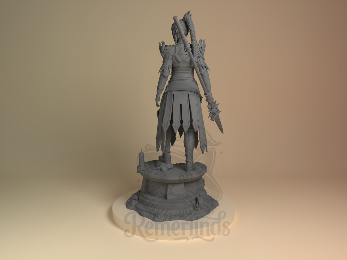 Left side angle showing gesture, weapon, or outfit detail.