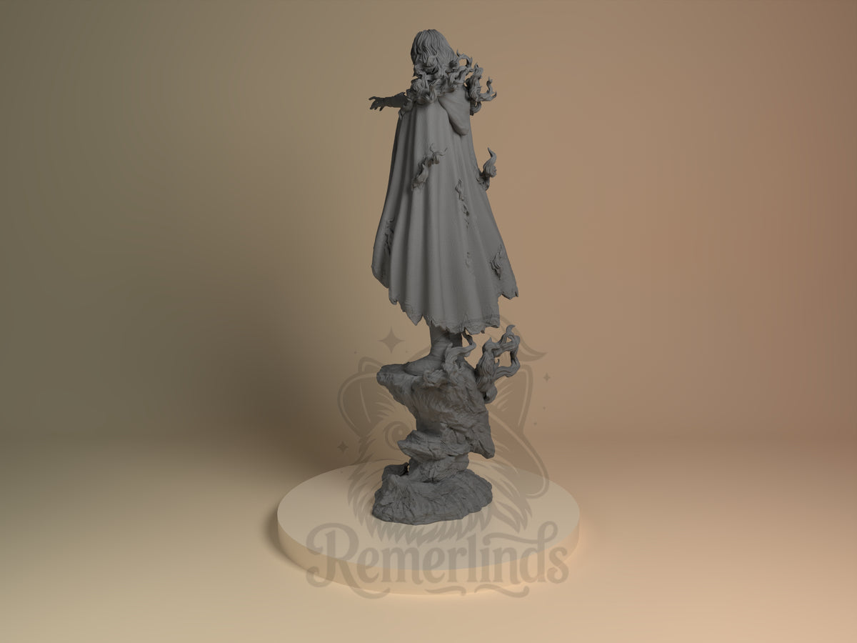 Left side angle showing gesture, weapon, or outfit detail.