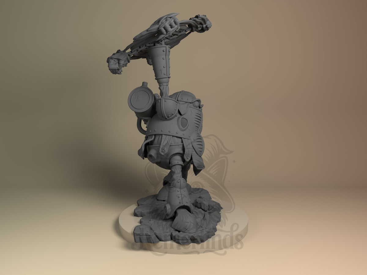 Right side angle highlighting notable pose or armor/prop feature.