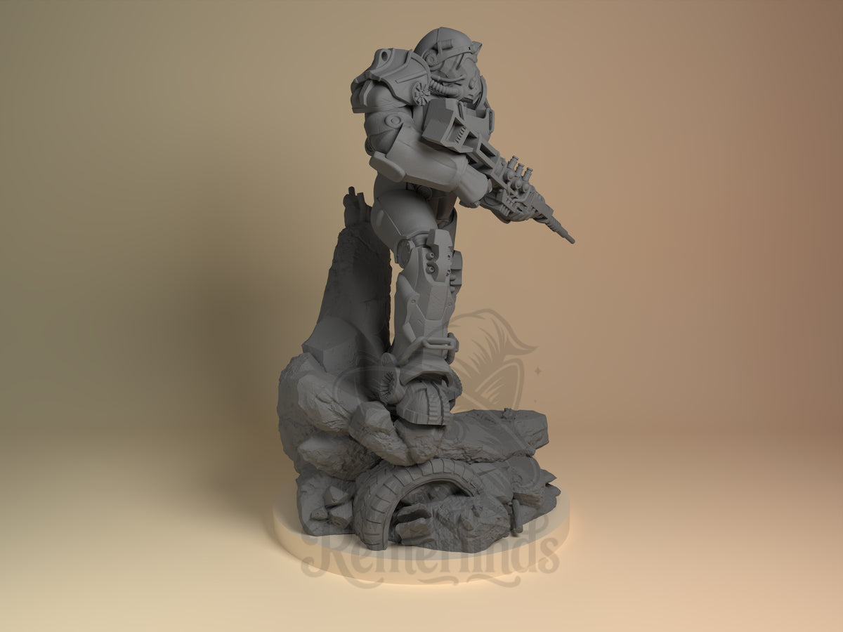 Right side angle highlighting notable pose or armor/prop feature.
