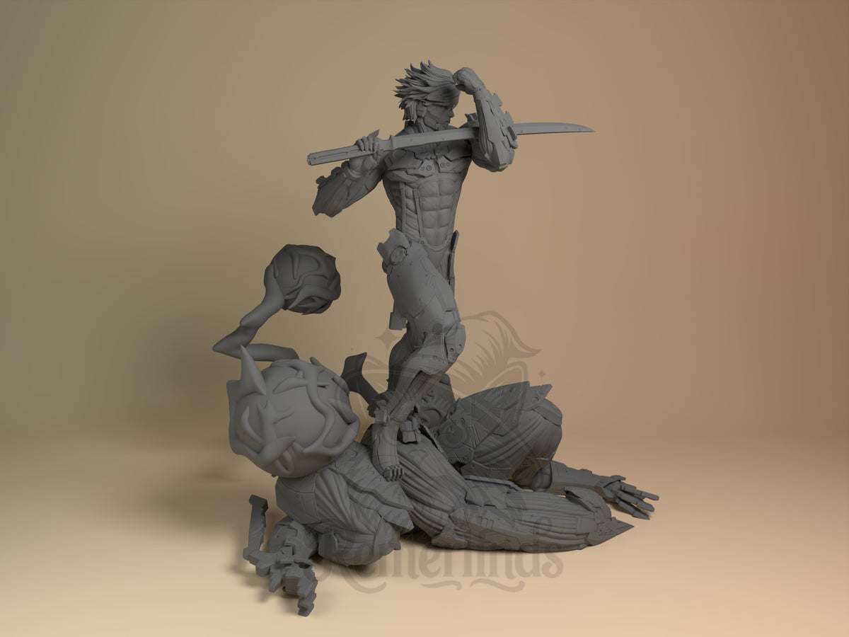 Right side angle highlighting notable pose or armor/prop feature.