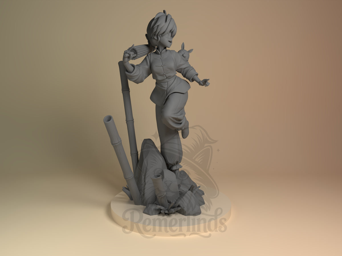 Right side angle highlighting notable pose or armor/prop feature.