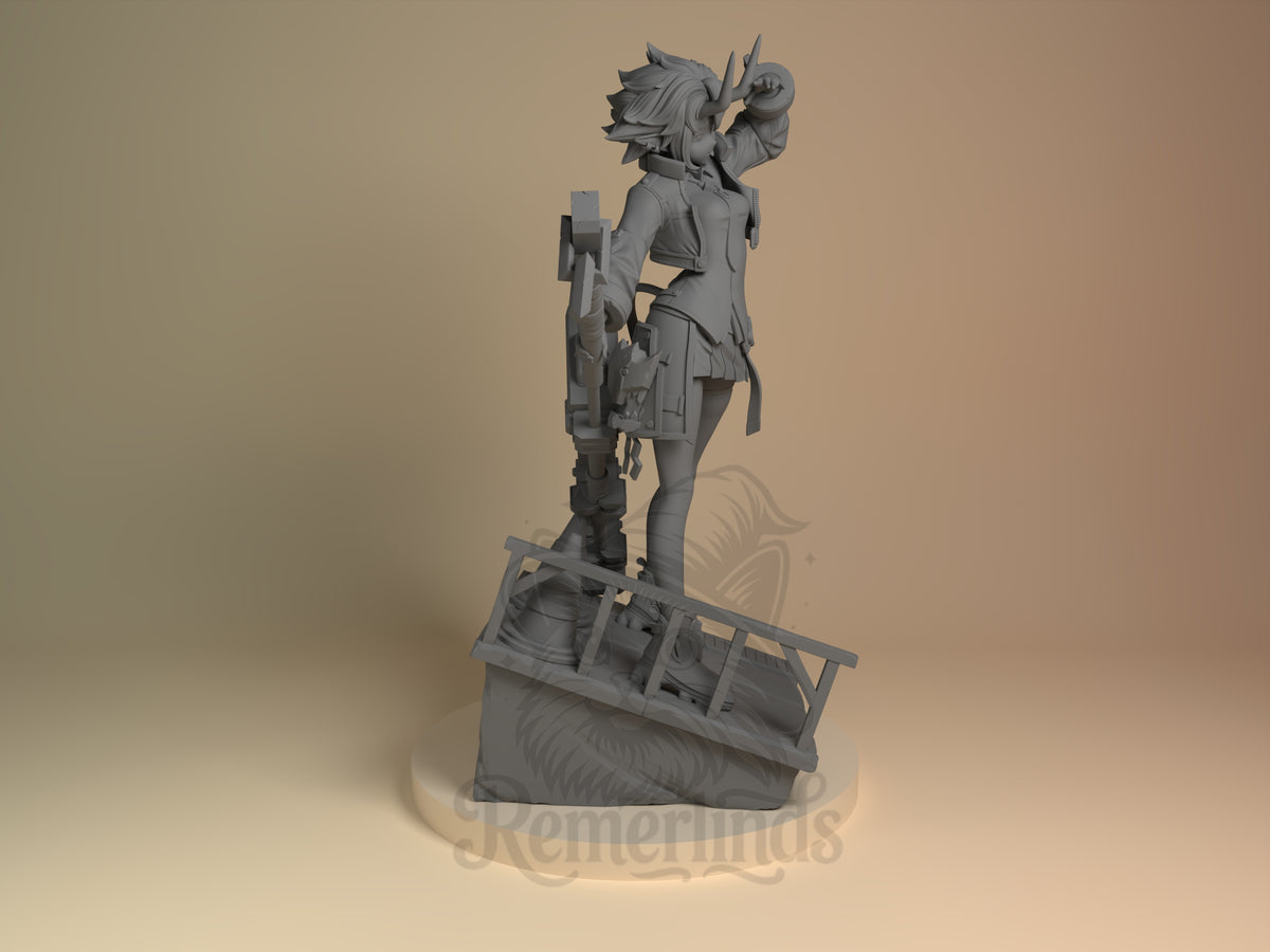 Right side angle highlighting notable pose or armor/prop feature.