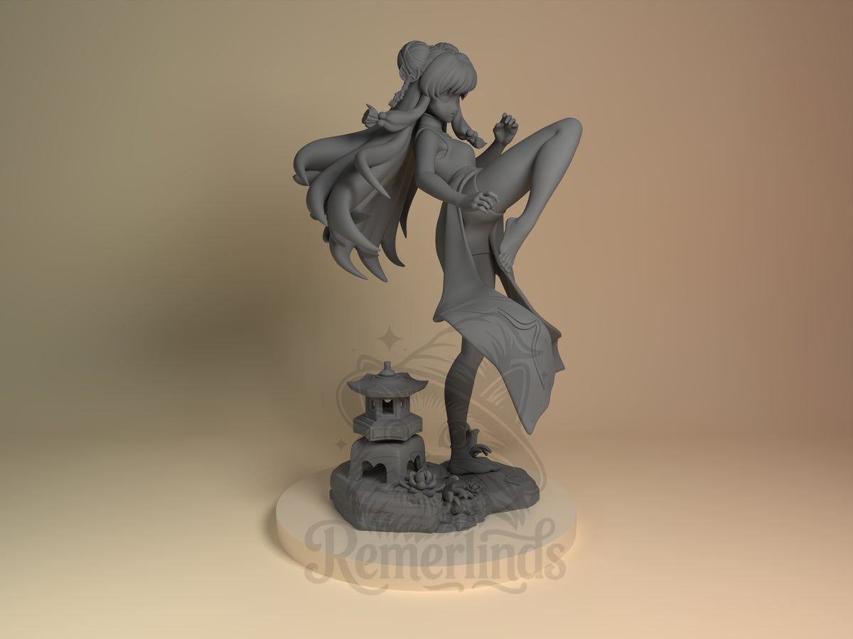 Right side angle highlighting notable pose or armor/prop feature.