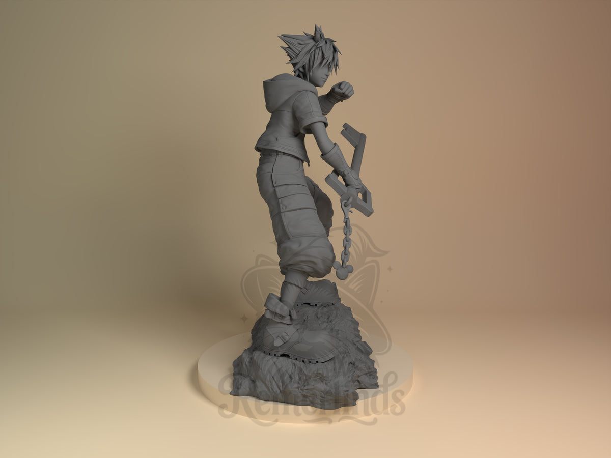 Right side angle highlighting notable pose or armor/prop feature.