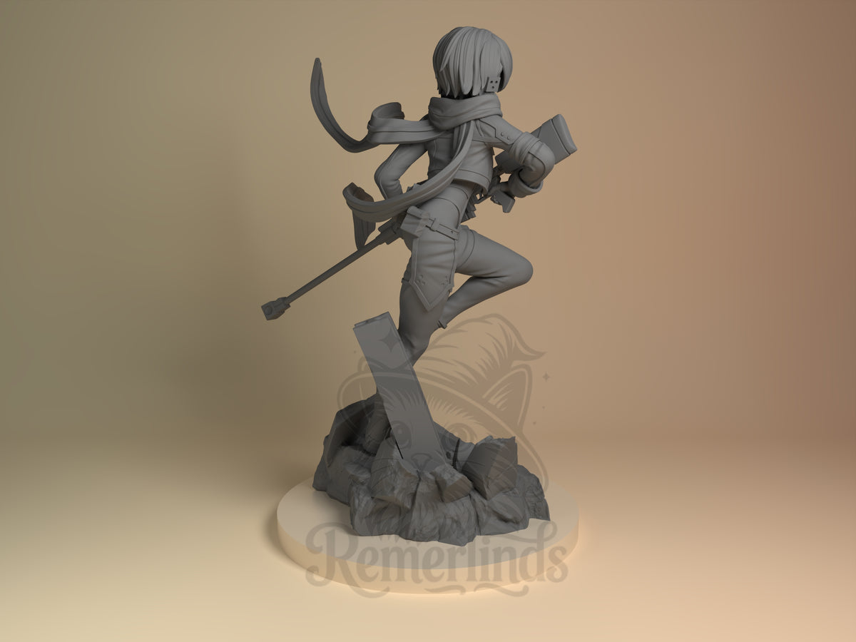 Right side angle highlighting notable pose or armor/prop feature.