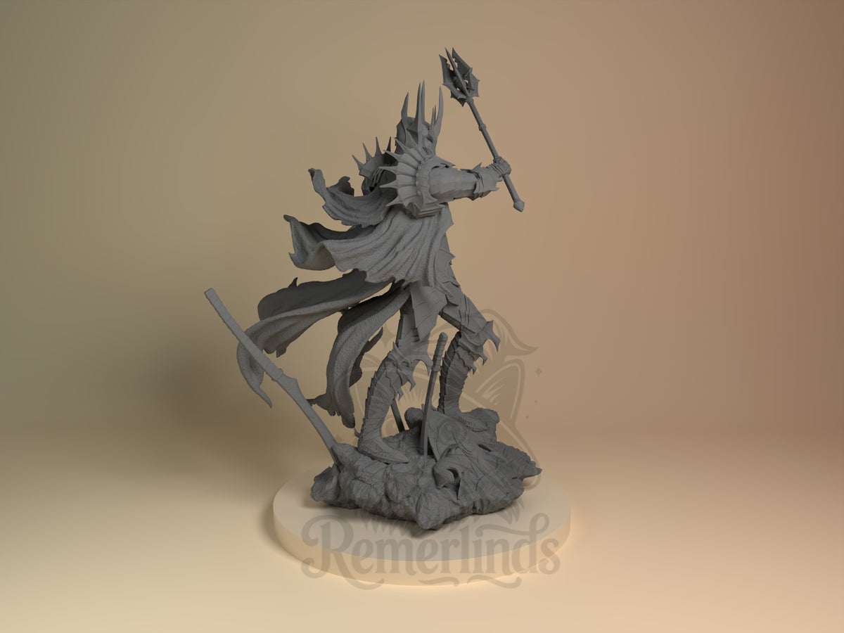 Right side angle highlighting notable pose or armor/prop feature.