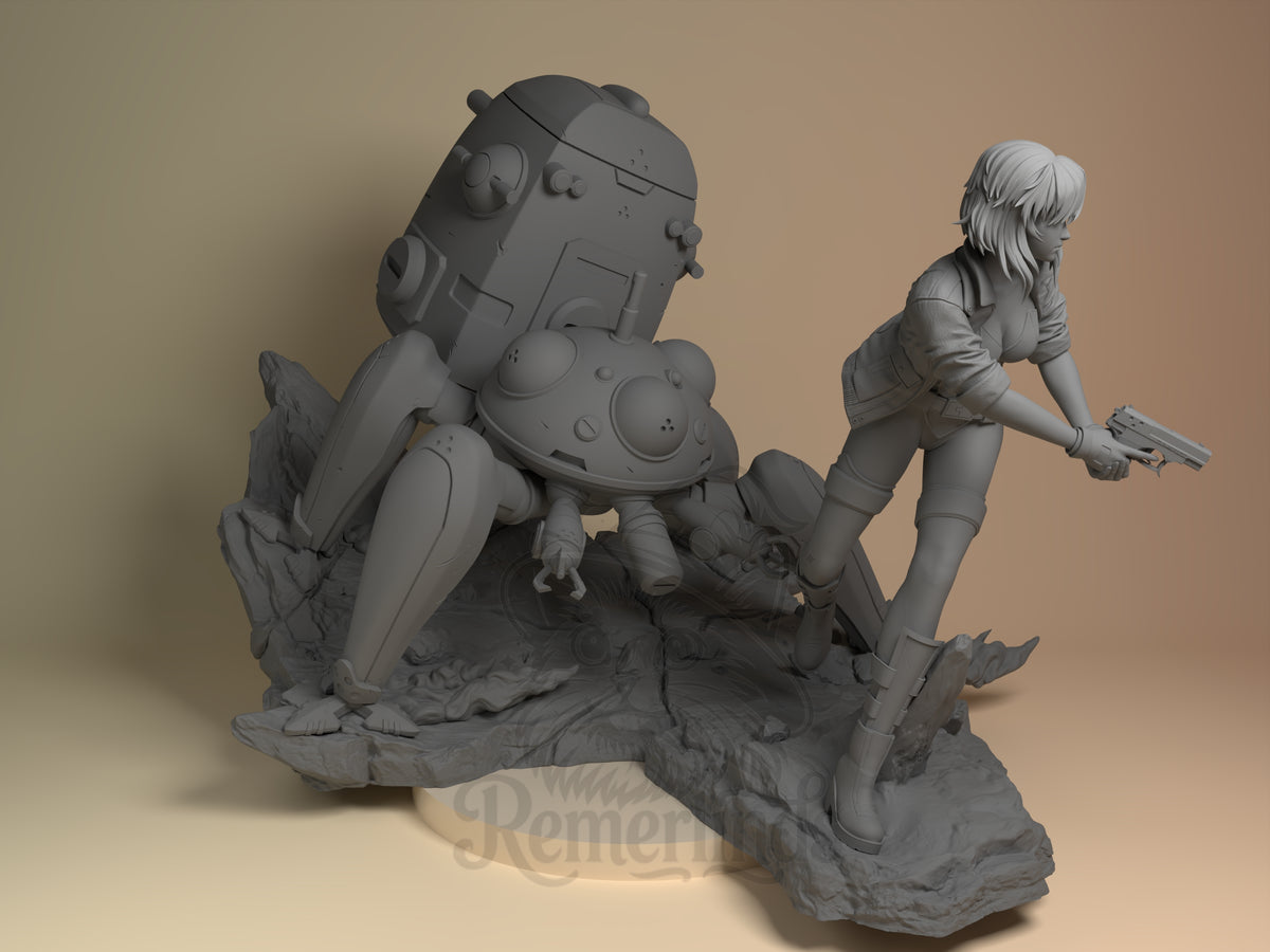 Right side angle highlighting notable pose or armor/prop feature.