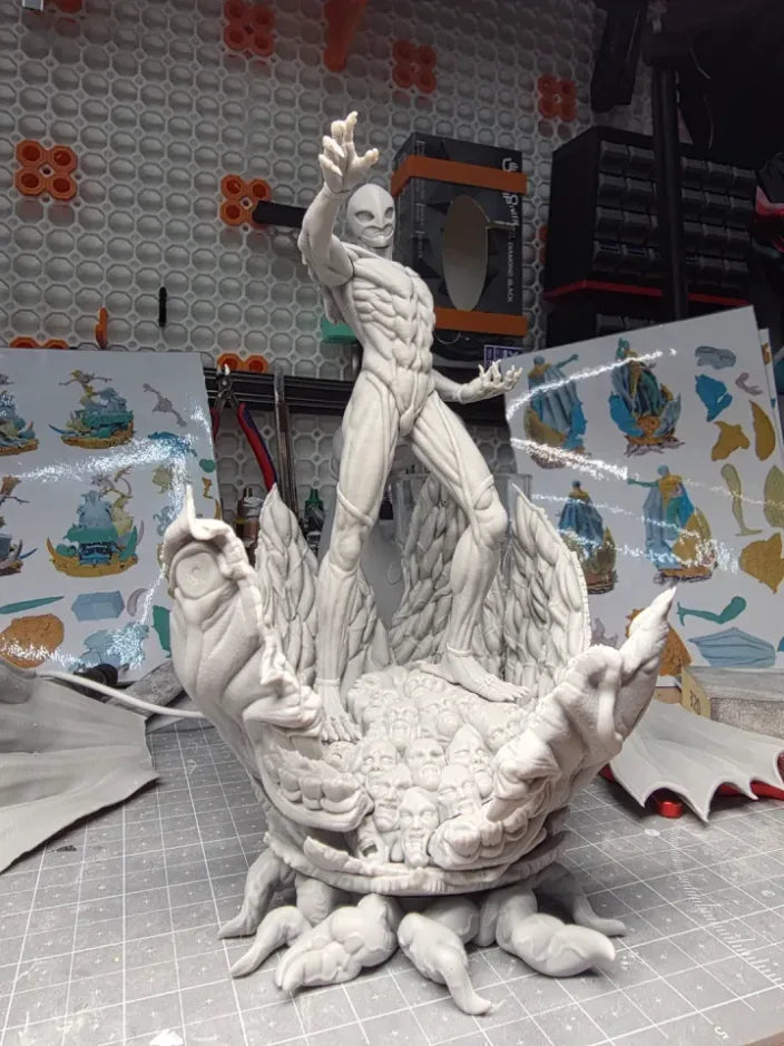Unpainted Femto resin figure kit from Berserk by Nomnom Figures, Bronze DIY Ready finish